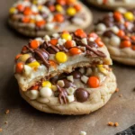 White Chocolate Reese’s Cheesecake Cookies