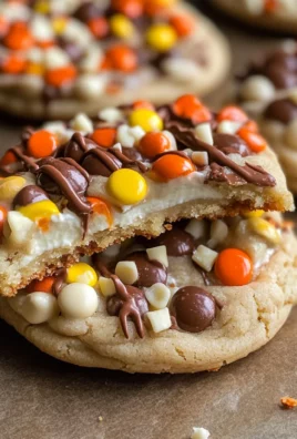 White Chocolate Reese’s Cheesecake Cookies