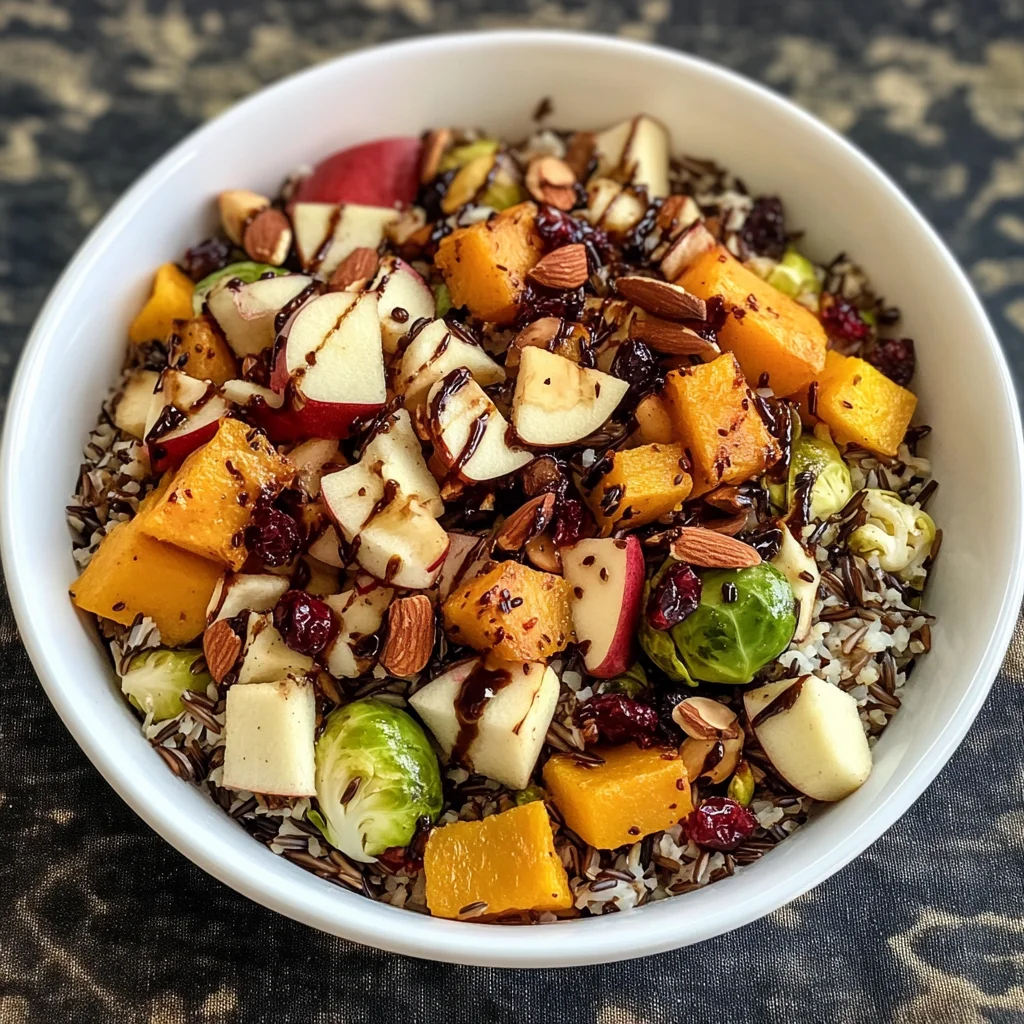 Wild Rice Harvest Bowls with Fig Balsamic Vinaigrette