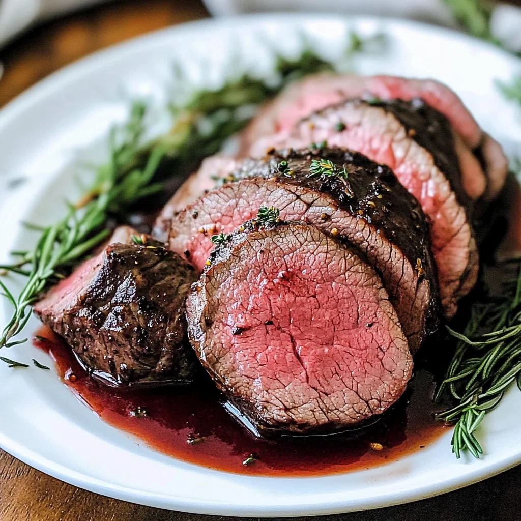 Beef Tenderloin with Red Wine Sauce