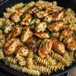 Cheesy Cajun Garlic Chicken Rotini Skillet Recipe