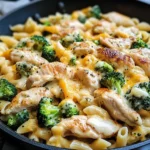 Cheesy Ranch Chicken and Broccoli Pasta Skillet