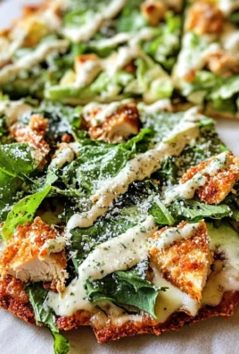 Chicken Crust Caesar Salad Pizza