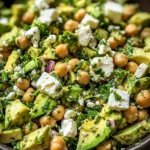 Chickpea Feta Avocado Salad