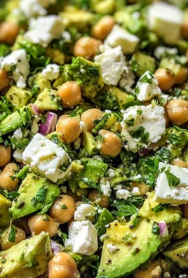 Chickpea Feta Avocado Salad