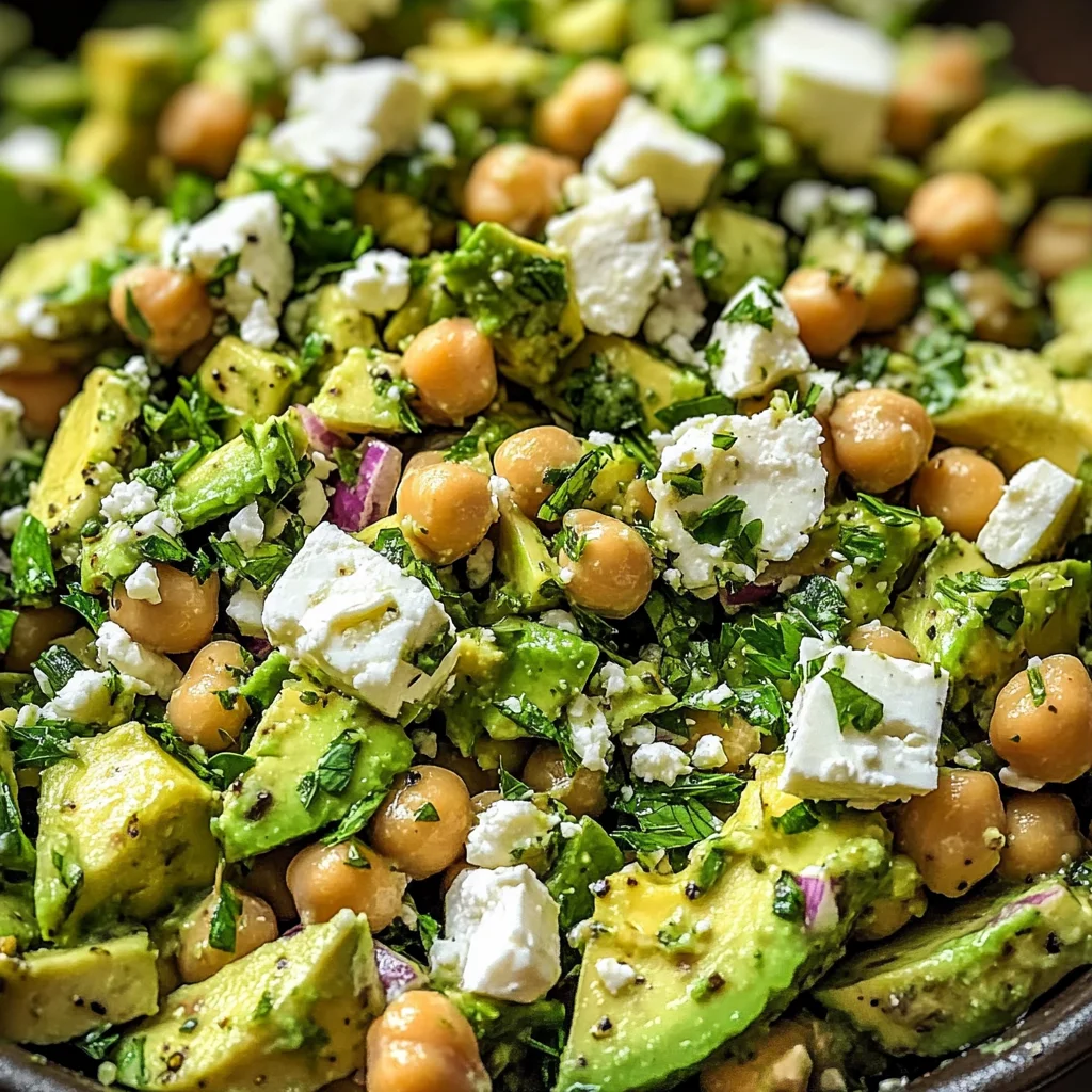 Chickpea Feta Avocado Salad