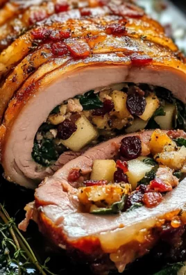 Delicious Christmas Stuffed Pork Roast