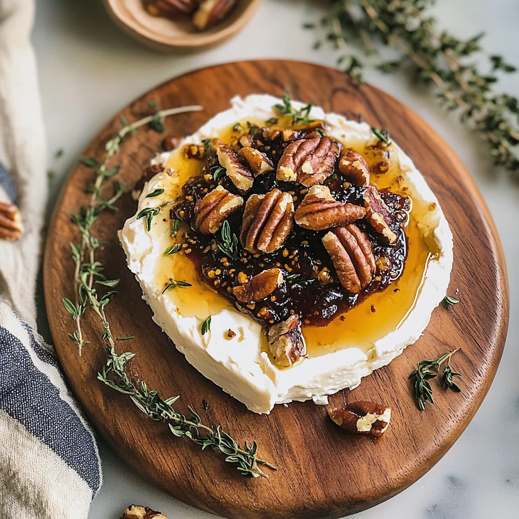 Easy Goat Cheese Appetizer with Fig Jam & Pecans