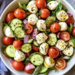 Fresh Cucumber Caprese Salad