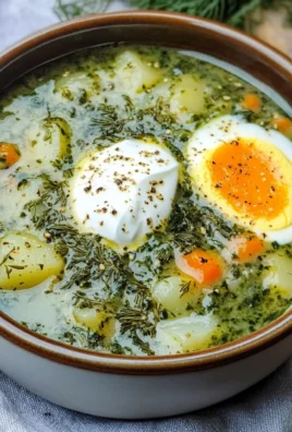 Green Borscht (Ukrainian sorrel/spinach soup)