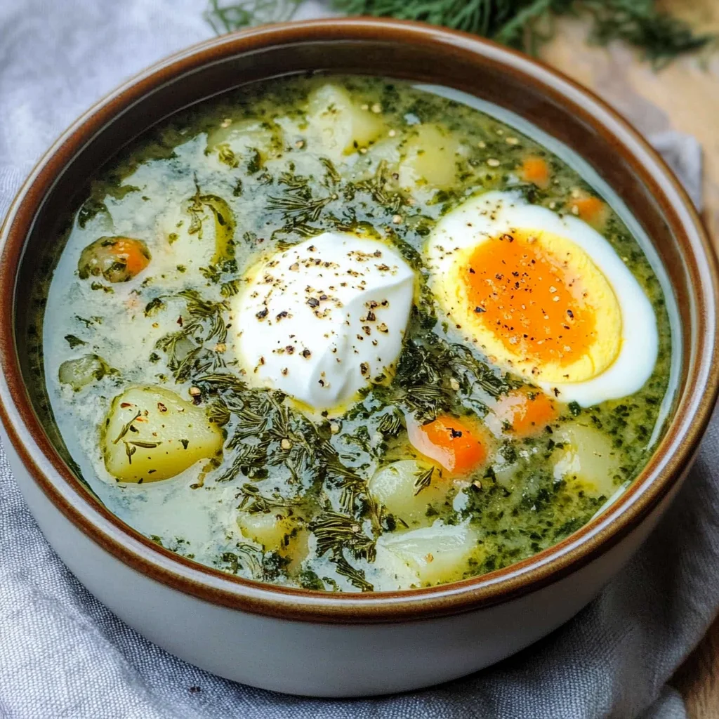 Green Borscht (Ukrainian sorrel/spinach soup)