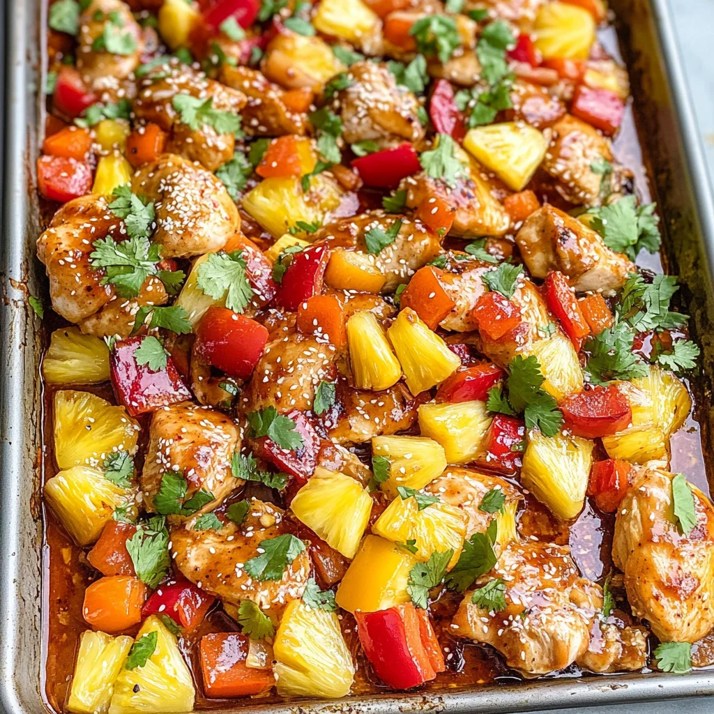 Hawaiian Chicken Sheet Pan Meal (Whole30, Paleo, Low Carb)