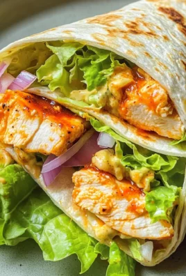 Healthier Buffalo Chicken Caesar Wraps