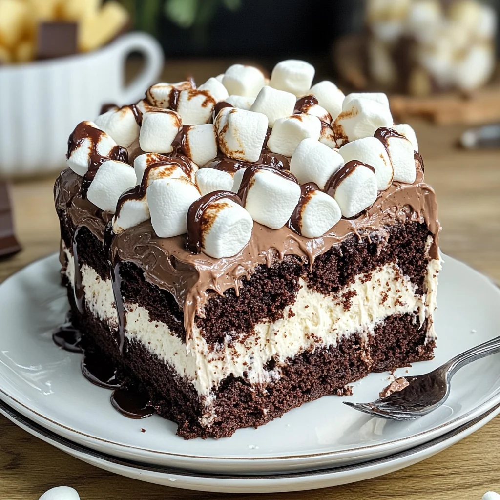 Hot Chocolate Poke Cake