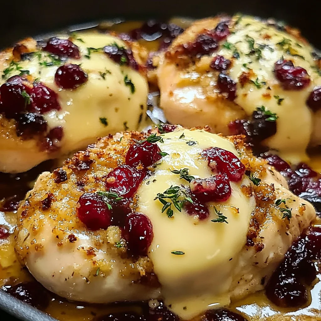 Impressive Cranberry Brie Stuffed Chicken