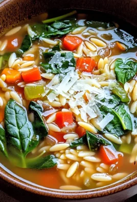 Italian Orzo Spinach Soup
