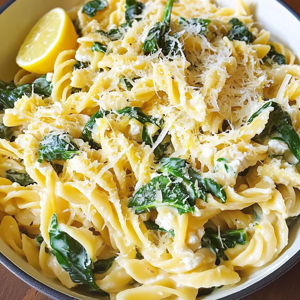 Lemon ricotta pasta & spinach