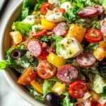 Loaded Italian Salad with a Copycat Olive Garden Italian Salad Dressing