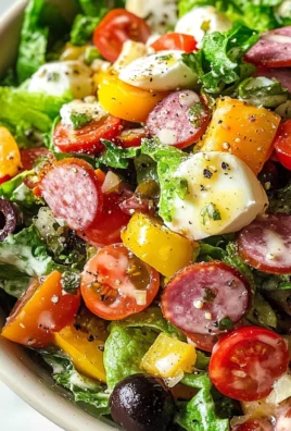 Loaded Italian Salad with a Copycat Olive Garden Italian Salad Dressing