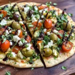 Mediterranean Naan Bread Pizza