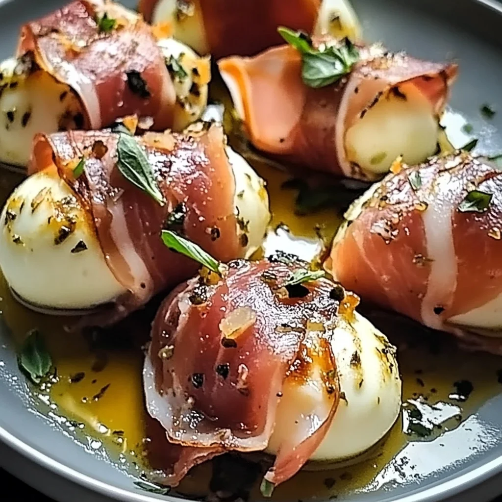 Prosciutto Wrapped Mozzarella Bites