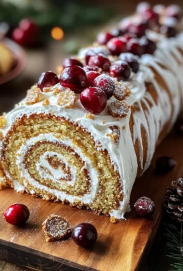 Quick Ginger Bread Yule Log Cake