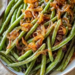 Roasted Green Beans with Caramelized Onions