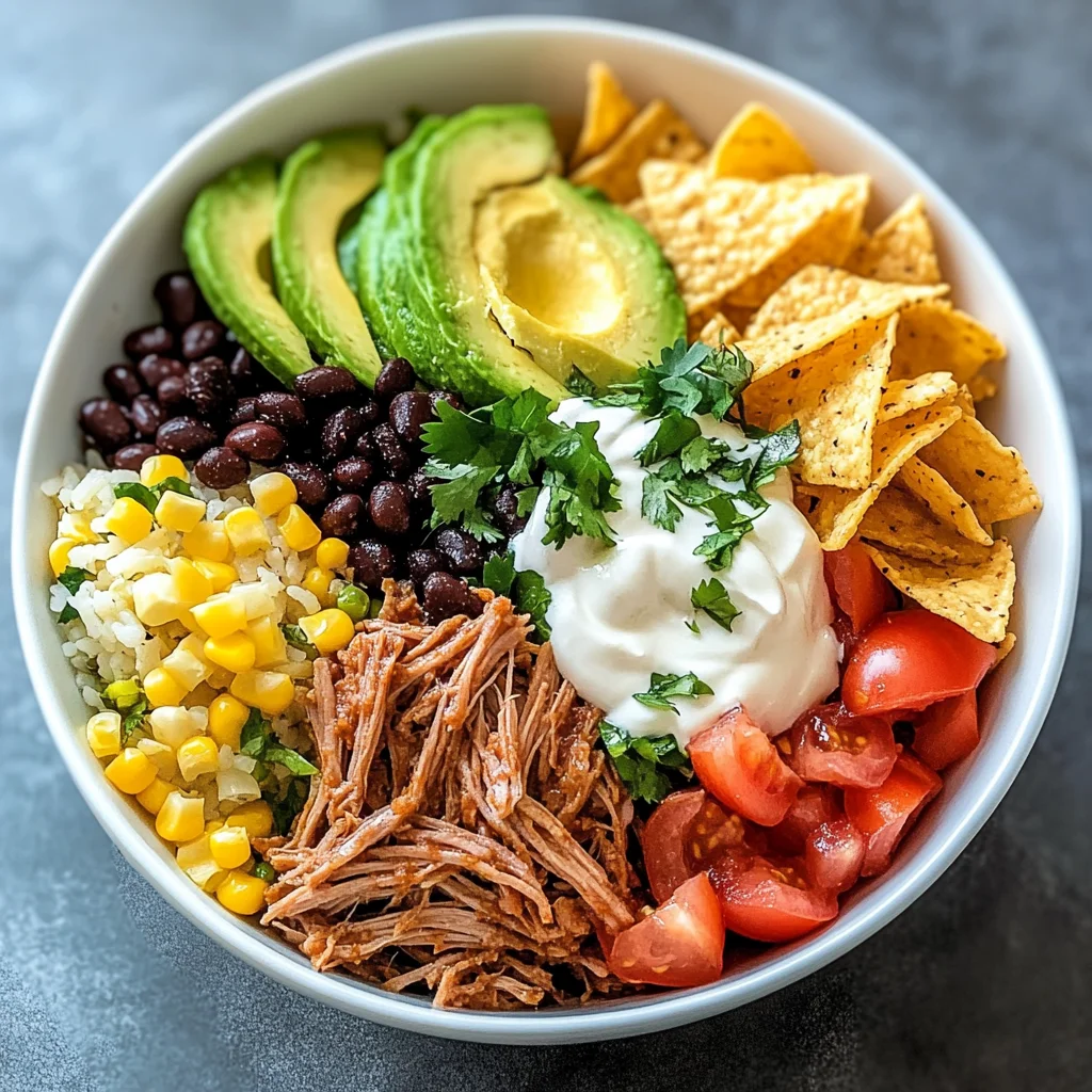 Savory Pulled Pork Burrito Bowl
