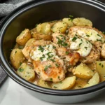 Slow Cooker Parmesan Garlic Chicken and Potatoes