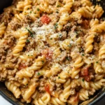 Stovetop Creamy Ground Beef Pasta