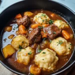 Tasty Beef Stew and Dumplings