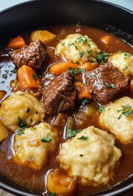 Tasty Beef Stew and Dumplings