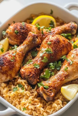 Baked Chicken Legs and Rice