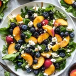 Blueberry Peach Feta Salad