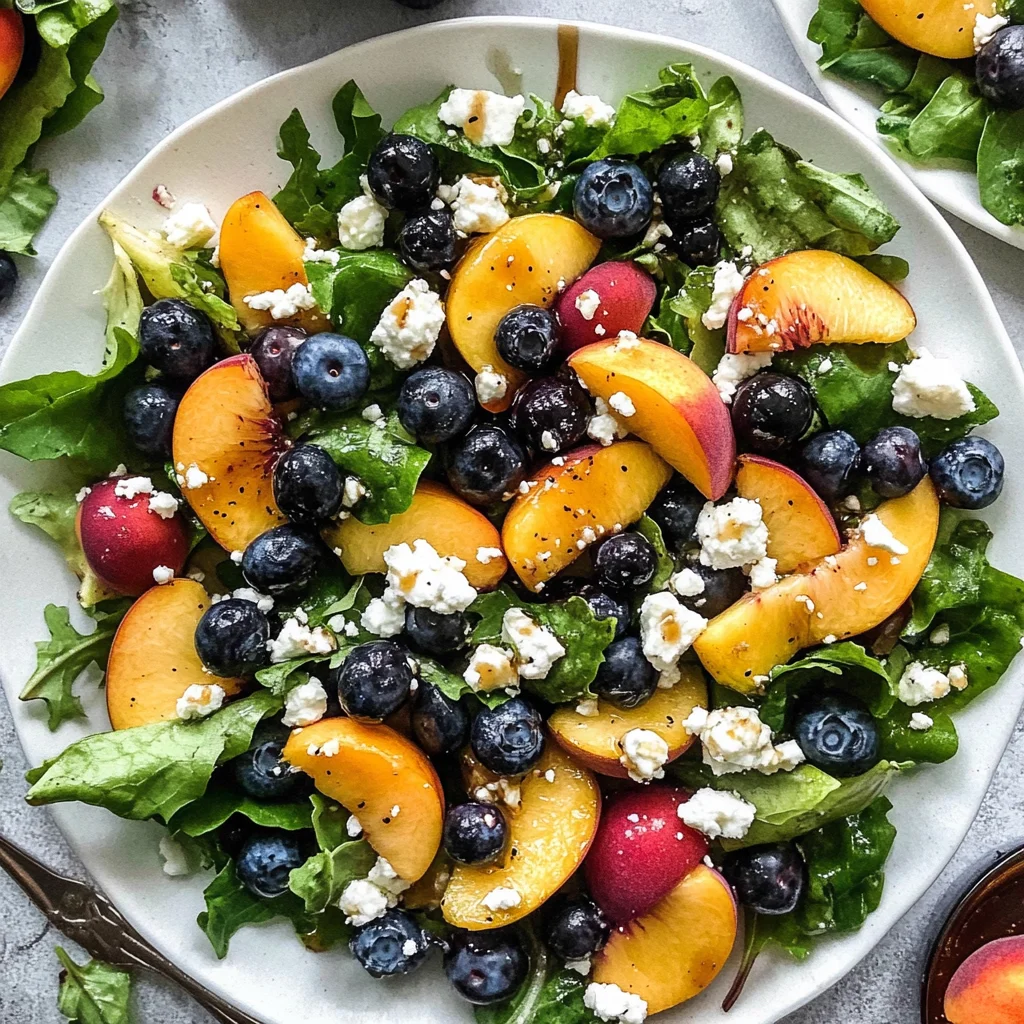 Blueberry Peach Feta Salad