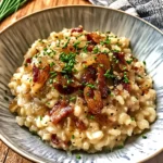 Caramelized Onion, Bacon, and Parmesan Risotto