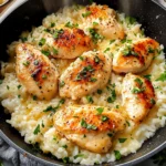 Chicken Scampi with Garlic Parmesan Rice