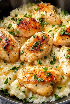 Chicken Scampi with Garlic Parmesan Rice
