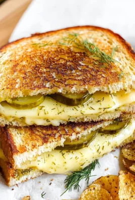Crispy Dill Pickle Grilled Cheese Sandwich