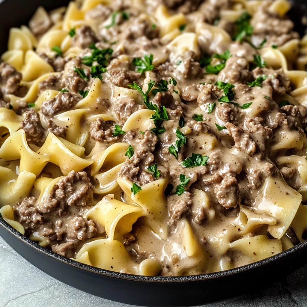 Ground Beef Stroganoff