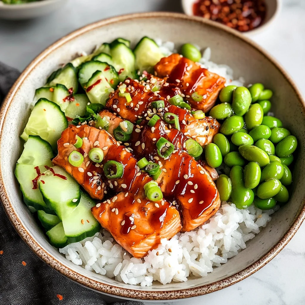 Honey Sriracha Salmon Bowls: A Sweet and Spicy Delight