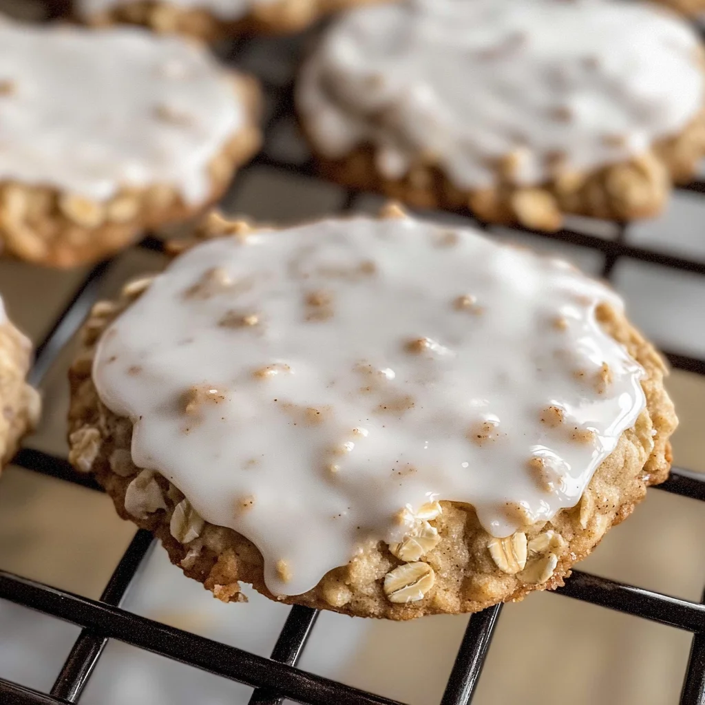 Iced oatmeal cookies - Crumbl copycat