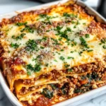 Meaty Lasagna with Cottage Cheese