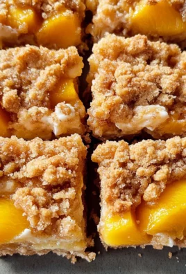 Peaches and Cream Crumble Bars