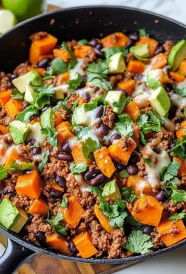 Southwestern Ground Beef Sweet Potato Skillet
