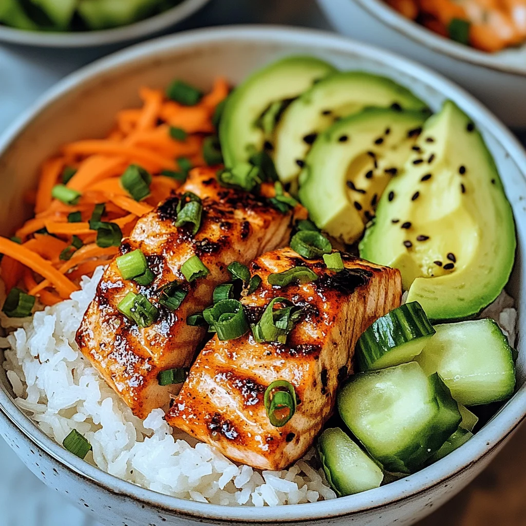 Spicy Salmon Bowls with Coconut Rice