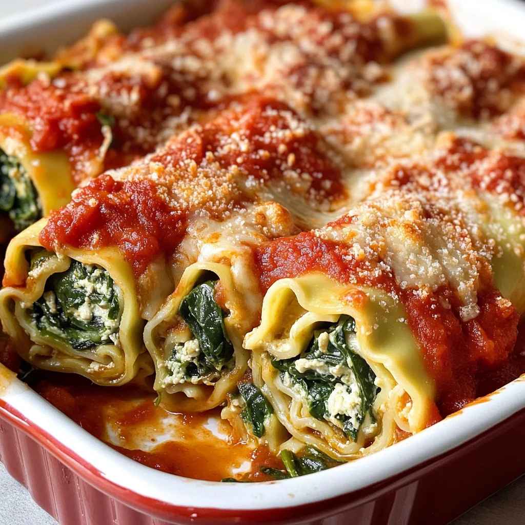 Spinach and Cheese Lasagna Pinwheels