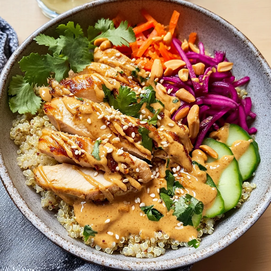 Thai Peanut Chicken Buddha Bowls Recipe