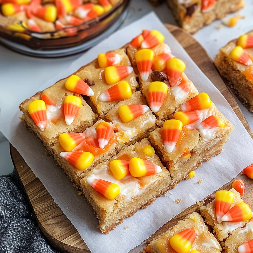 Candy Corn Cookie Bars Recipe!