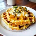 Cheddar Jalapeño Cornbread Waffles